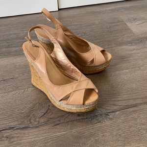 Nude wedges size 38